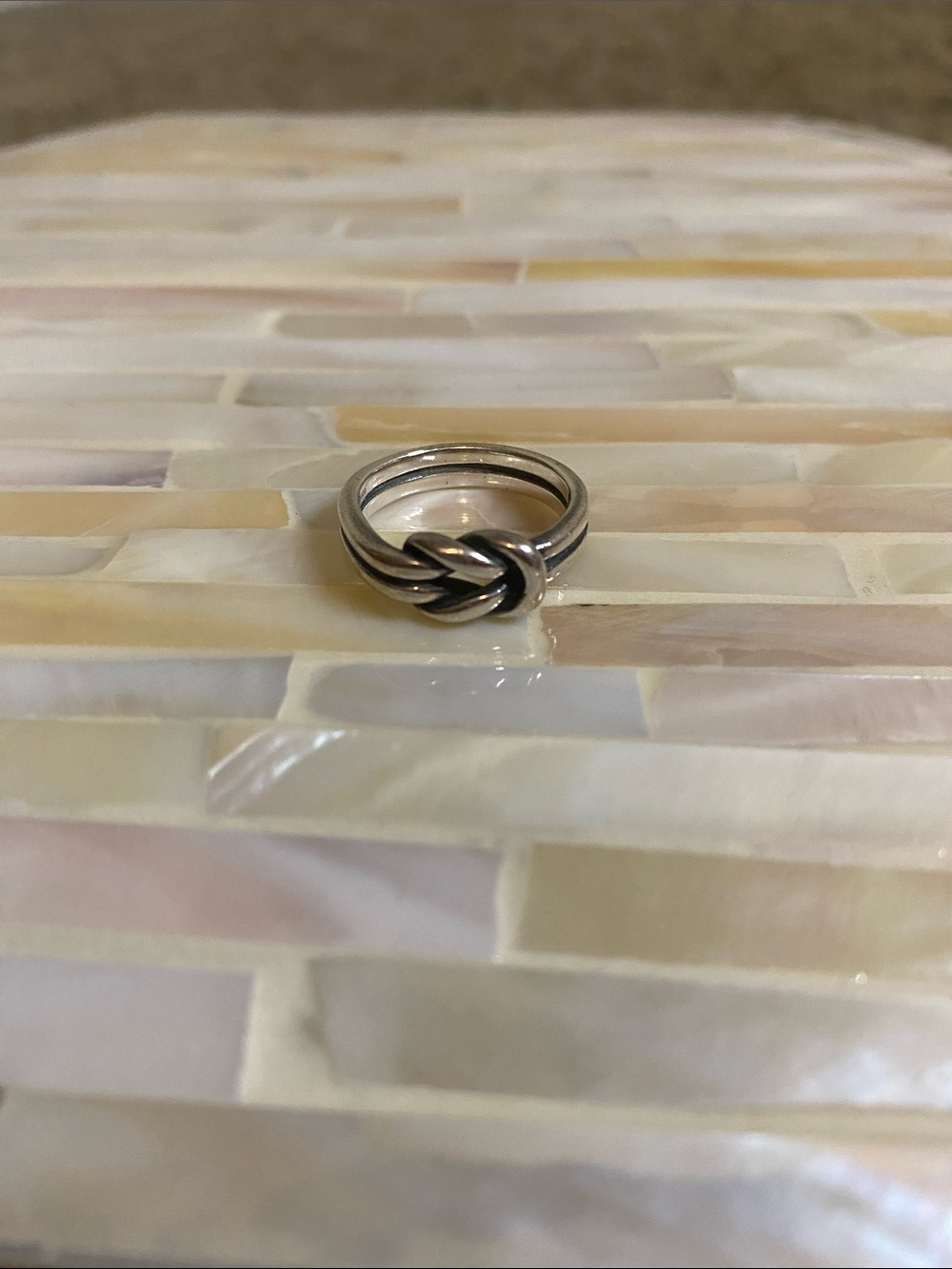 Retired James Avery Silver Knot Ring, Size 6